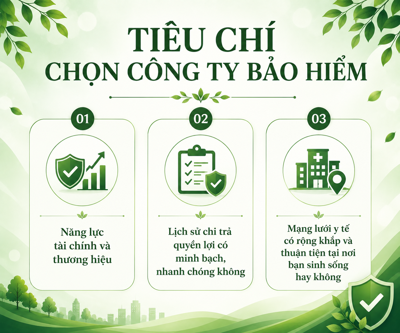 3 tiêu chí quan trọng khi lựa chọn công ty bảo hiểm